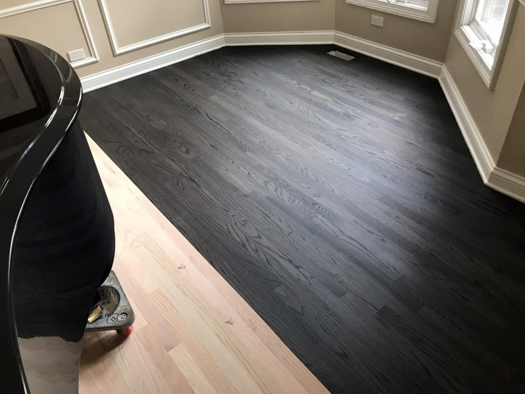Niles Refinishing Hardwood Floor Red, Refinish Hardwood Floors Gray