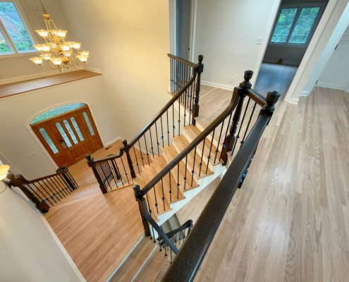 Hardwood staircase remodeling in Burr Ridge Illinois